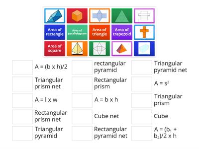 Area, Surface area and nets