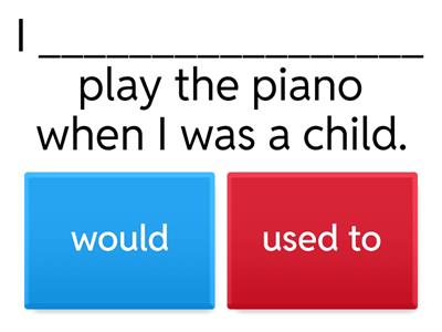 Used to vs would + bezokolicznik