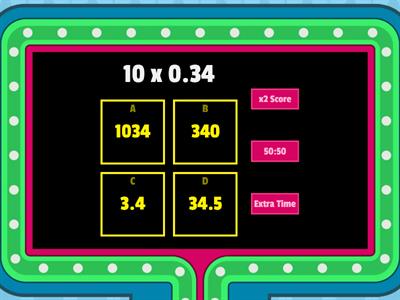  Multiplying Decimals by 10, 100 and 1,000