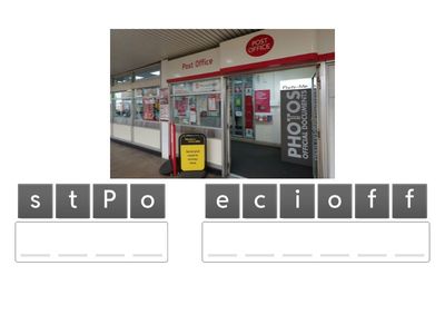 Places in my Local Area - anagrams