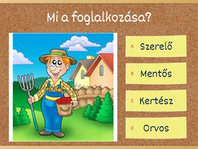 Foglalkozásokról ovisoknak