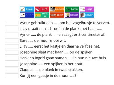 Vocabulaire thema klussen in huis