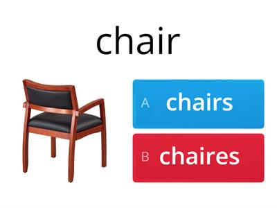 Regular and irregular nouns