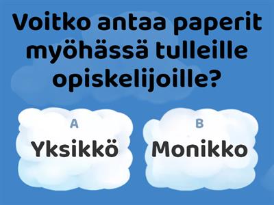 Onko nut-partisiippi yksikkö vai monikko?