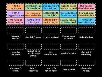Linking words (and, so, but, because)