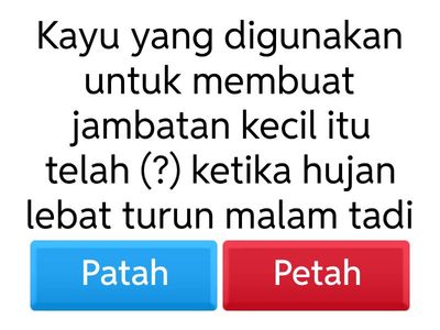 Pilih sebutan yang betul