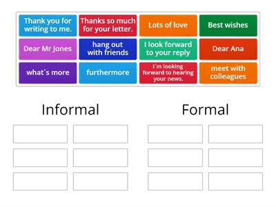 Formal or informal? Writing a letter