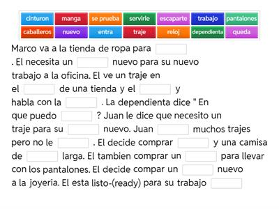Spanish 2 chapter 4- 1st