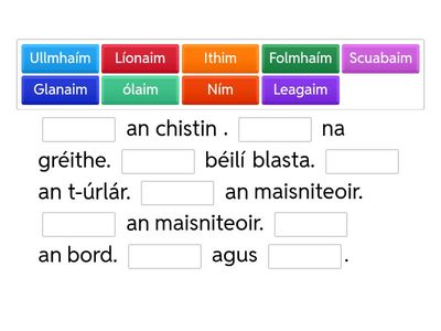 Alt- cad a dhéanann tú sa chistin