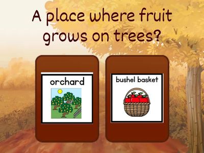 Apples and Pumpkins Vocabulary 