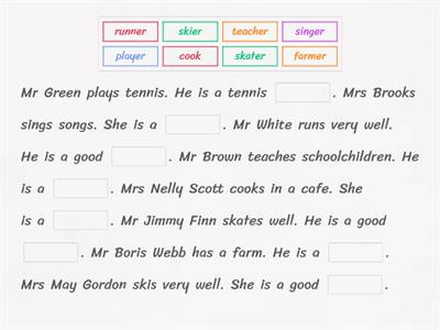 Rainbow English 3, Unit 6 Step 1  ex. 6