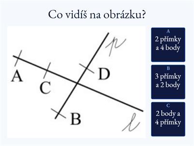 Přímka, bod - kvíz