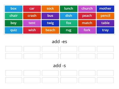 Plural nouns (-es/-s)