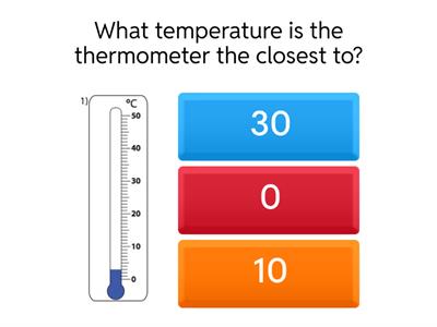 WordWall Quiz:  Reading a Thermometer