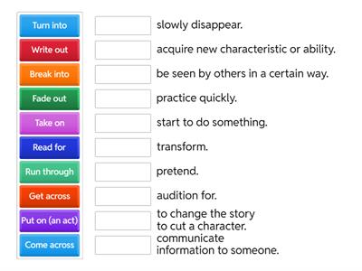 Phrasal Verbs - Film Industry