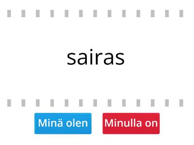 Minä olen vai minulla on: sairaudet