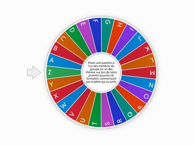 Tournez la roue - Abécédaire !