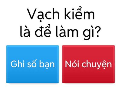 Bài kiểm tra về vạch kiểm