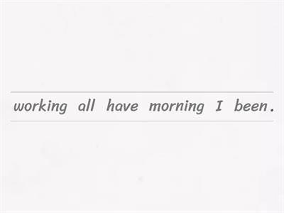 Present and past perfect continuos