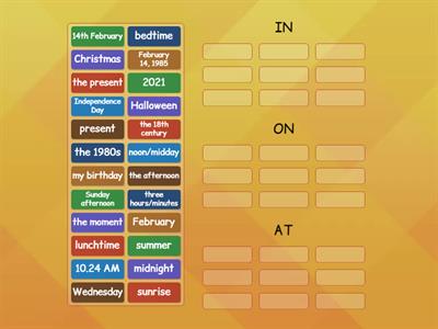 Prepositions of Time