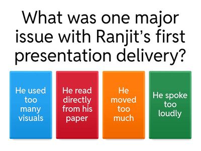 Multiple-Choice Quiz: Presentation Skills - Good / Bad