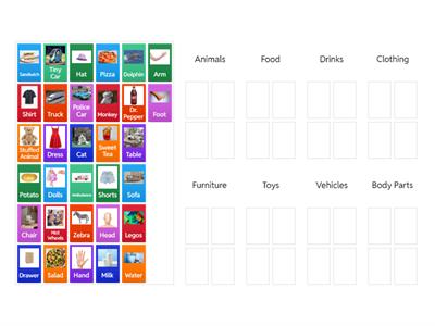 Sorting by Nouns into Categories 