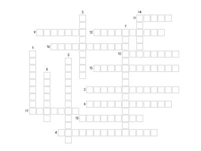 (B) Grade 6 Unit 3+4 Vocab Crossword