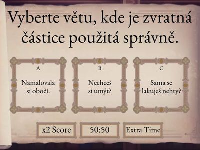 Vyberte správnou možnost.