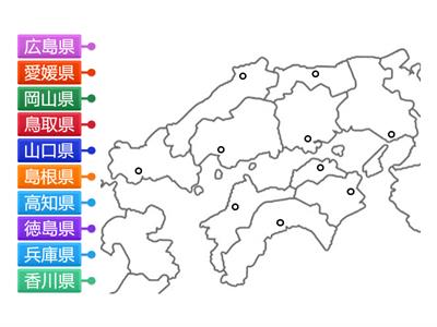 日本地図と県の位置４