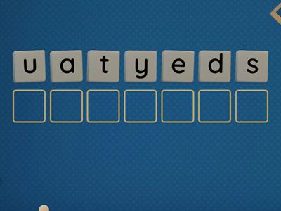 Days of the week (anagrams)