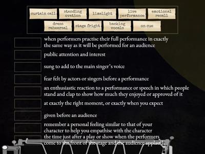 Theatrical collocations (CPE Expert 1A)