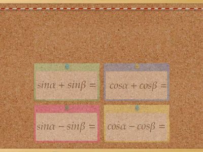 Формулы преобразования суммы и разности синусов (косинусов) в произведение