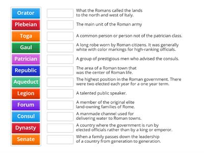 Ancient Rome Vocabulary