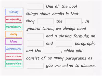 Characteristics of an informal email for First (FCE) Writing