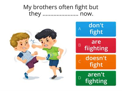 Present Simple Vs Present Continuous