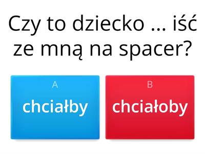 Tryb przypuszczający - chcieć