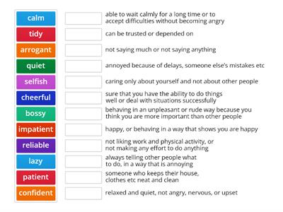 1unit Gateway Personality adjectives