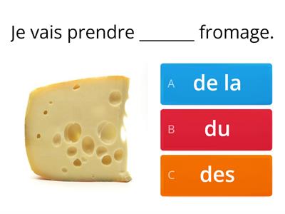  TEST Les aliments et les articles partitifs (A1- 2)