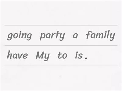 Activities for celebrations