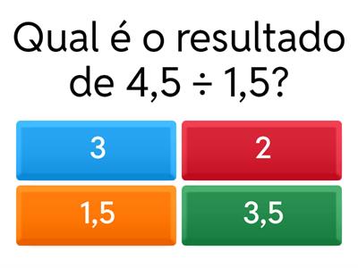 Divisão de Números Decimais
