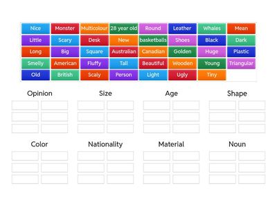 Adjective order N.O.S.A.S.C.Nat.Mat.