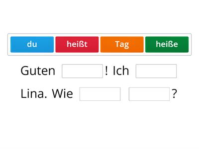 Hallo! Wie heißt du? Wer bist du?