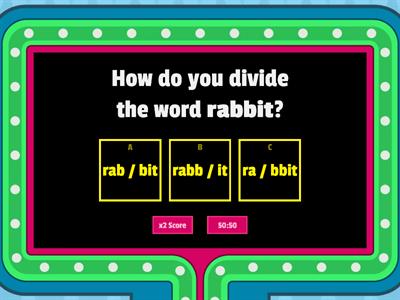 VCCV Syllable Division