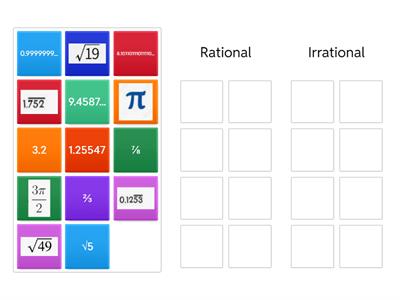 EOC Review: Rational VS Irrational Numbers