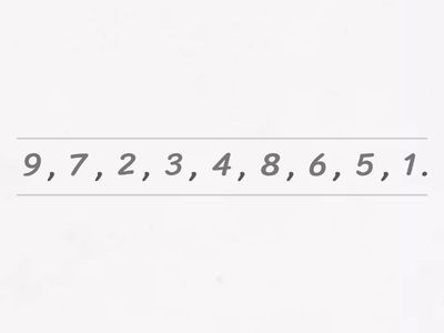 Цифри по порядку: від 1 до 9