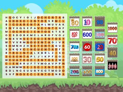 Big Numbers Word Search