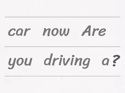 P2-2A: present continuous - questions (ordering)