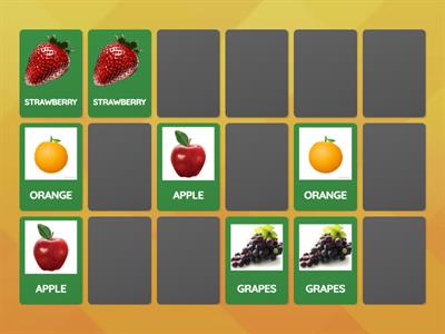 FRUITS MEMORY GAME