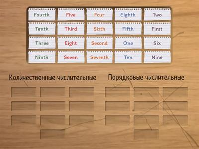  Numbers (cardinal/ordinal) 1-10