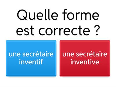 L'Adjectif et le marché du travail. Les accords